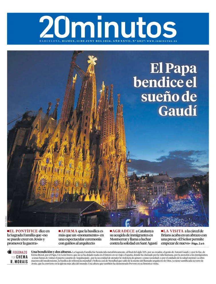 Portada de 20 Minutos Barcelona