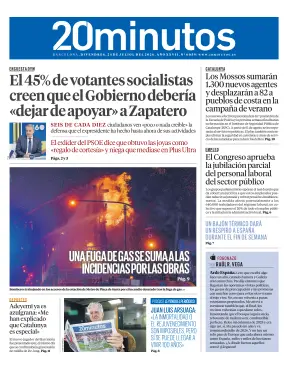 Portada de 20 Minutos Barcelona, 24 de julio de 2026