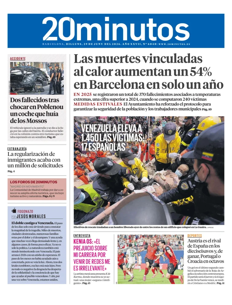 20 Minutos Barcelona — 29/06