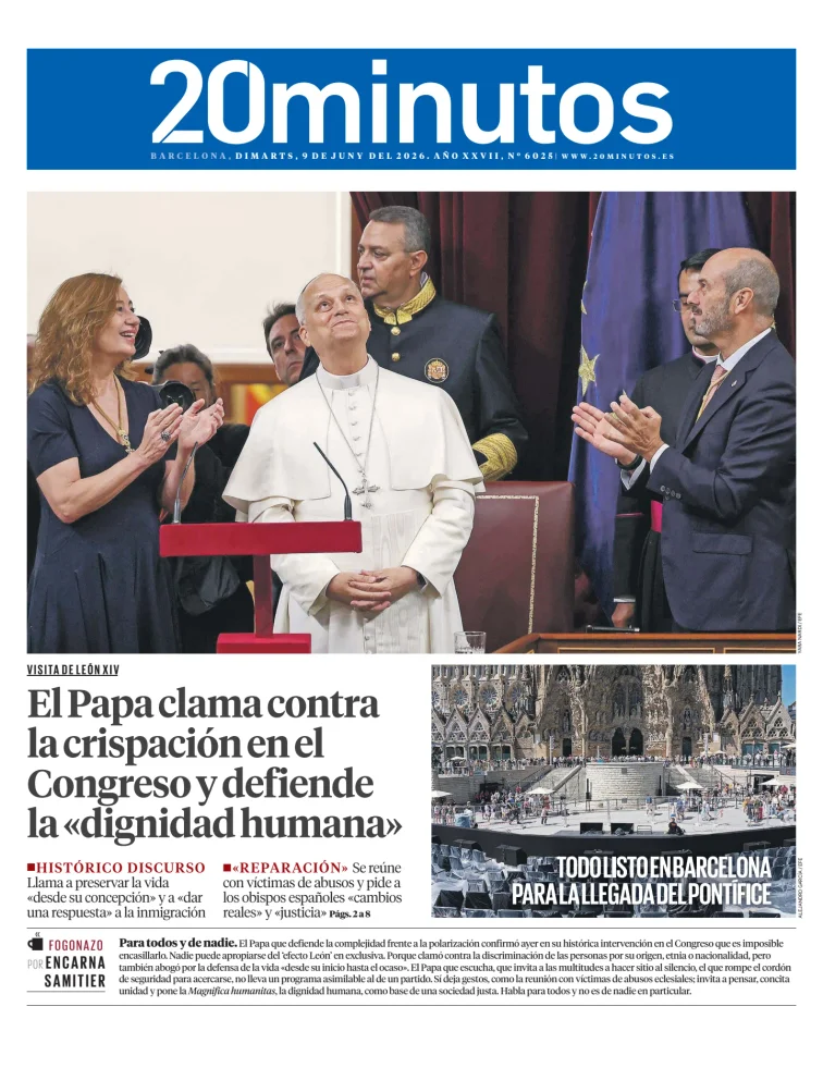 Portada de 20 Minutos Barcelona