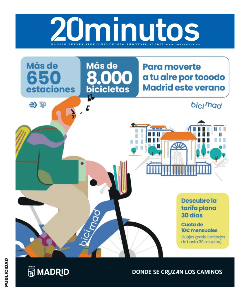 Portada de 20 Minutos Madrid