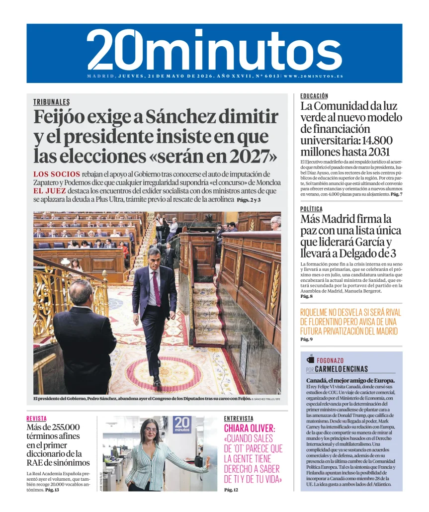 20 Minutos Madrid — 21/05