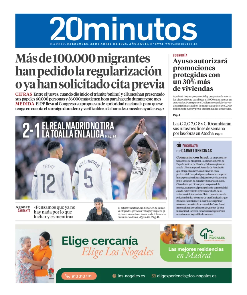 20 Minutos Madrid — 22/04