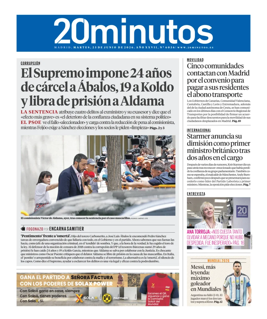 20 Minutos Madrid — 23/06