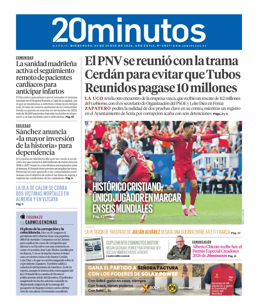 20 Minutos Madrid — 24/06