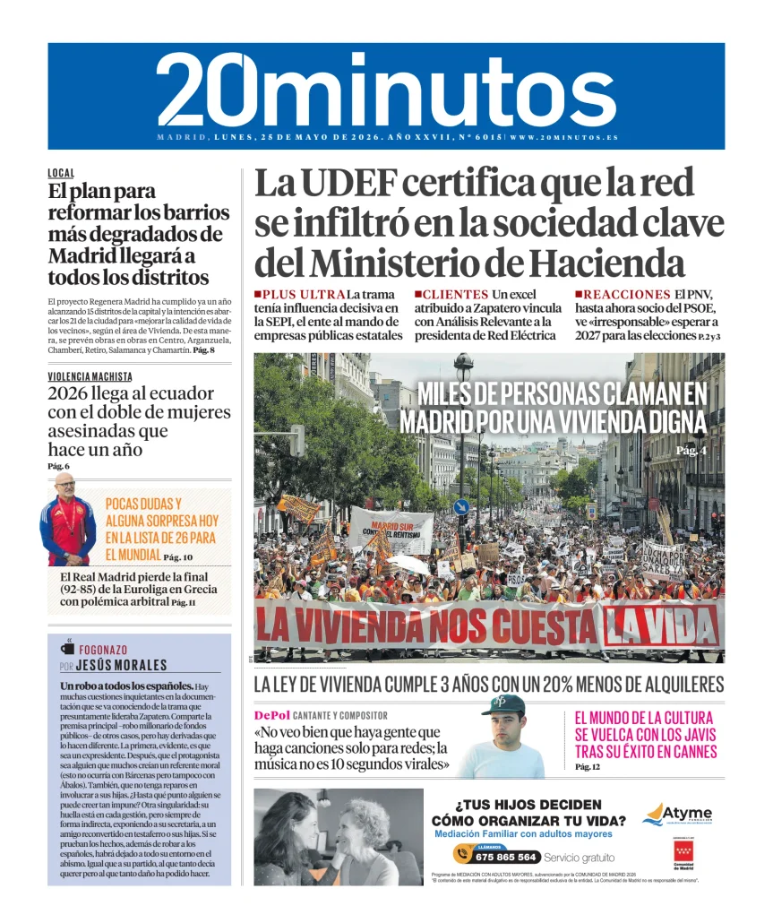 20 Minutos Madrid — 25/05