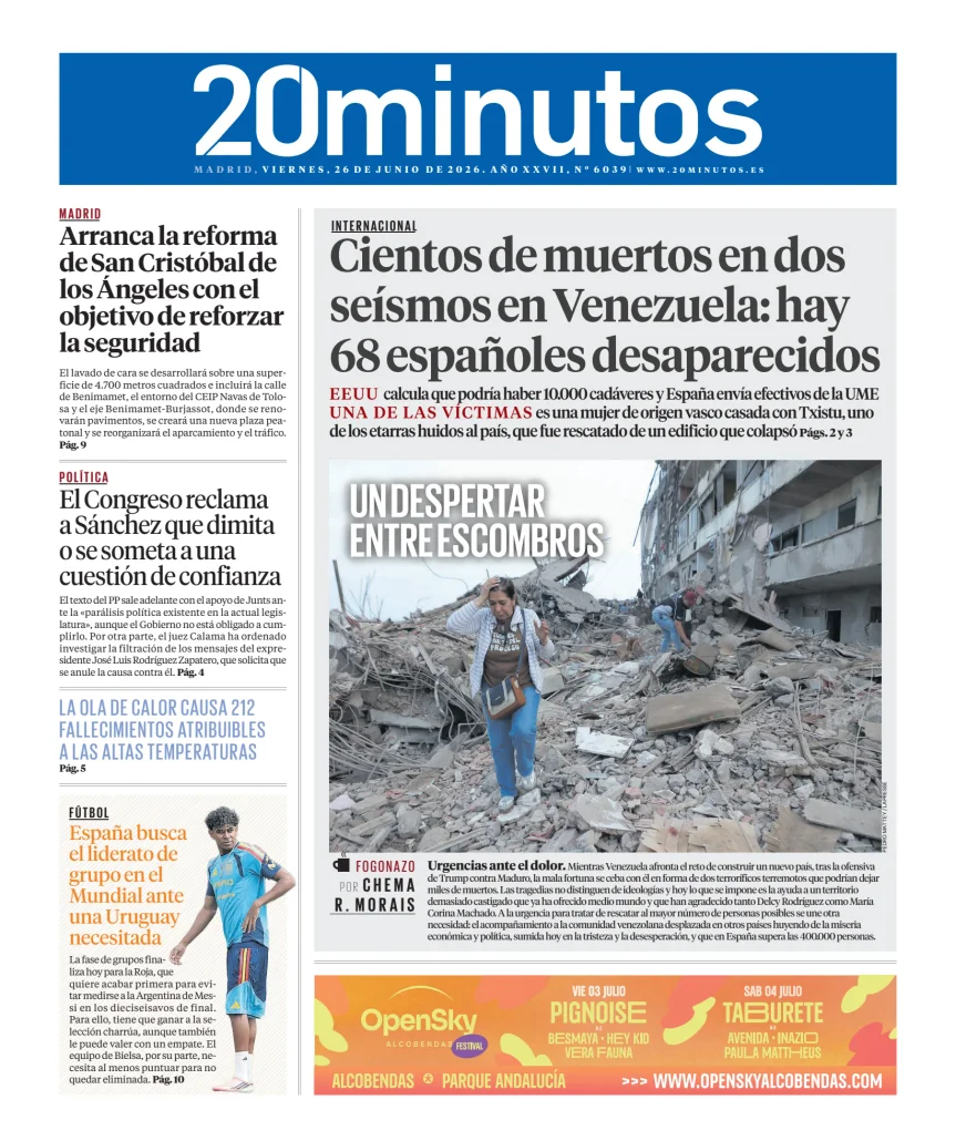 20 Minutos Madrid — 26/06