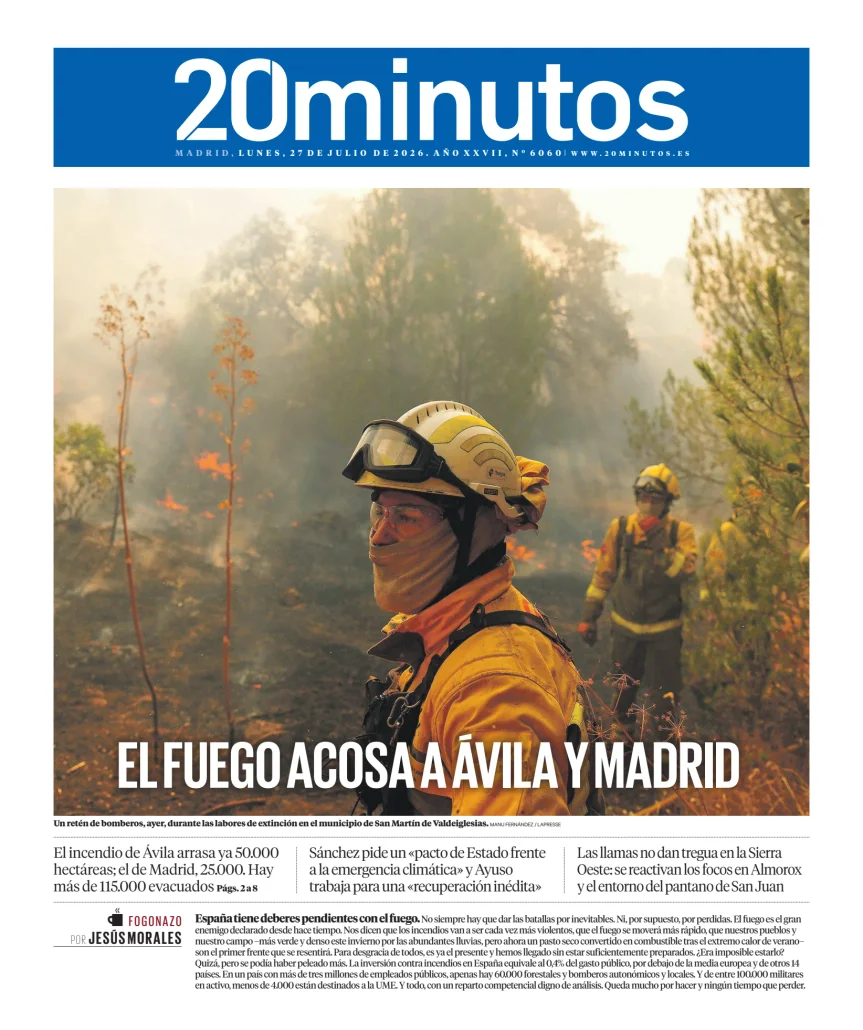 Portada de 20 Minutos Madrid