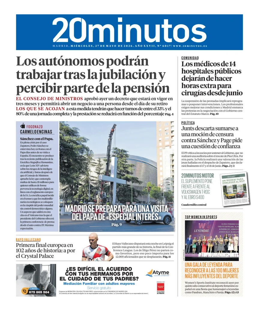 20 Minutos Madrid — 27/05