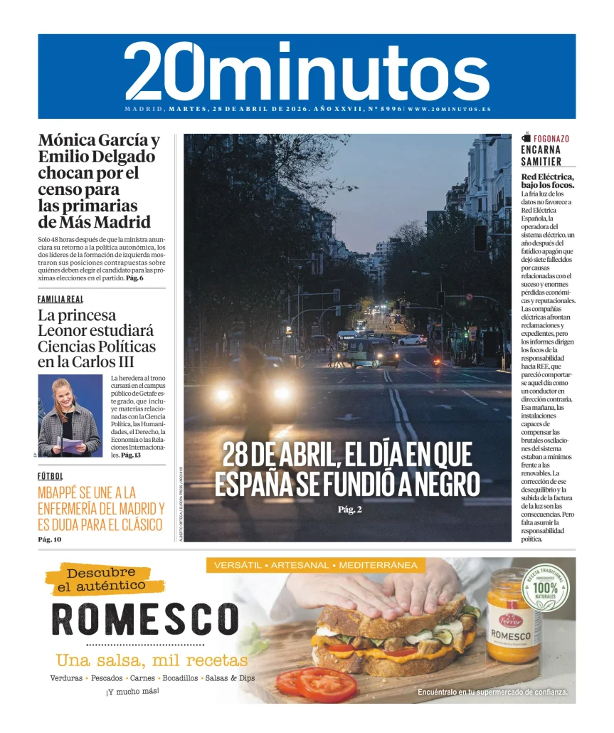 20 Minutos Madrid — 28/04