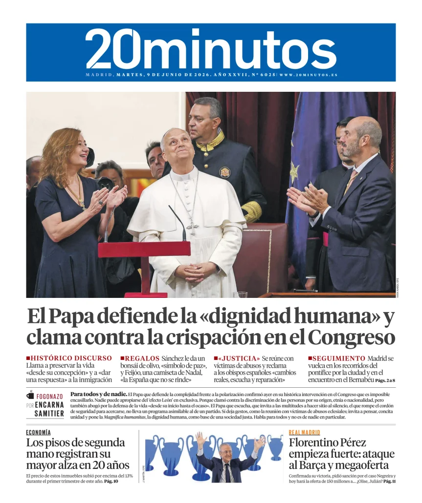 Portada de 20 Minutos Madrid