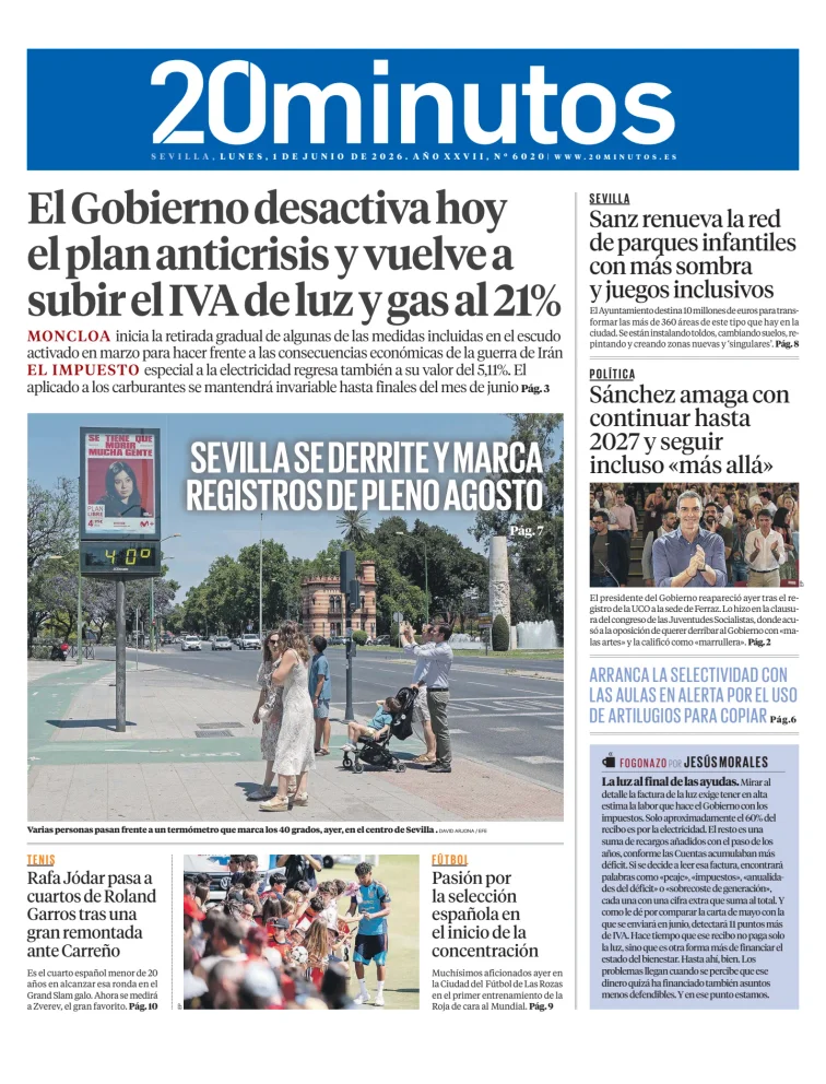 20 Minutos Sevilla — 01/06