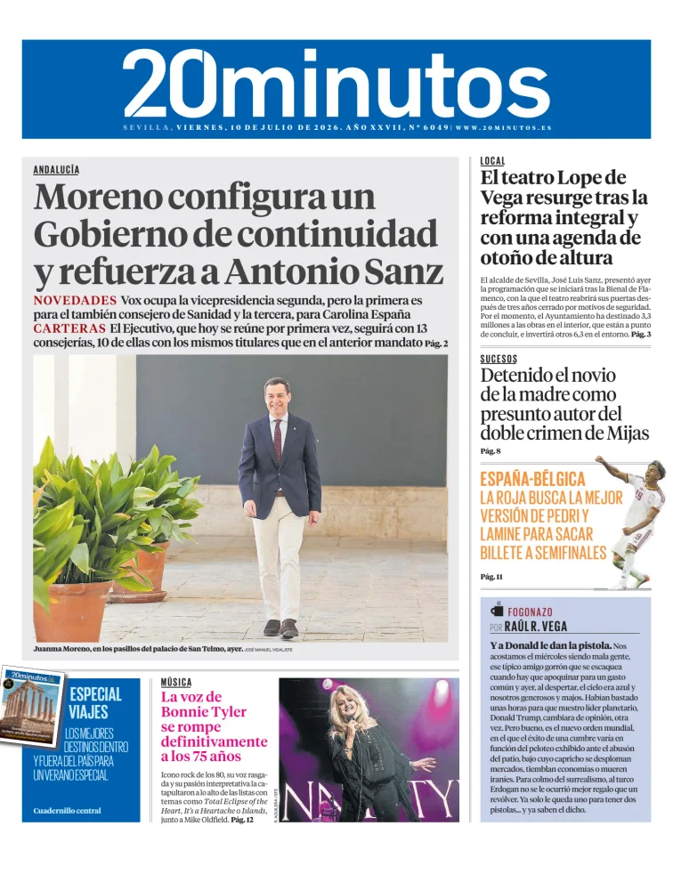 Portada de 20 Minutos Sevilla