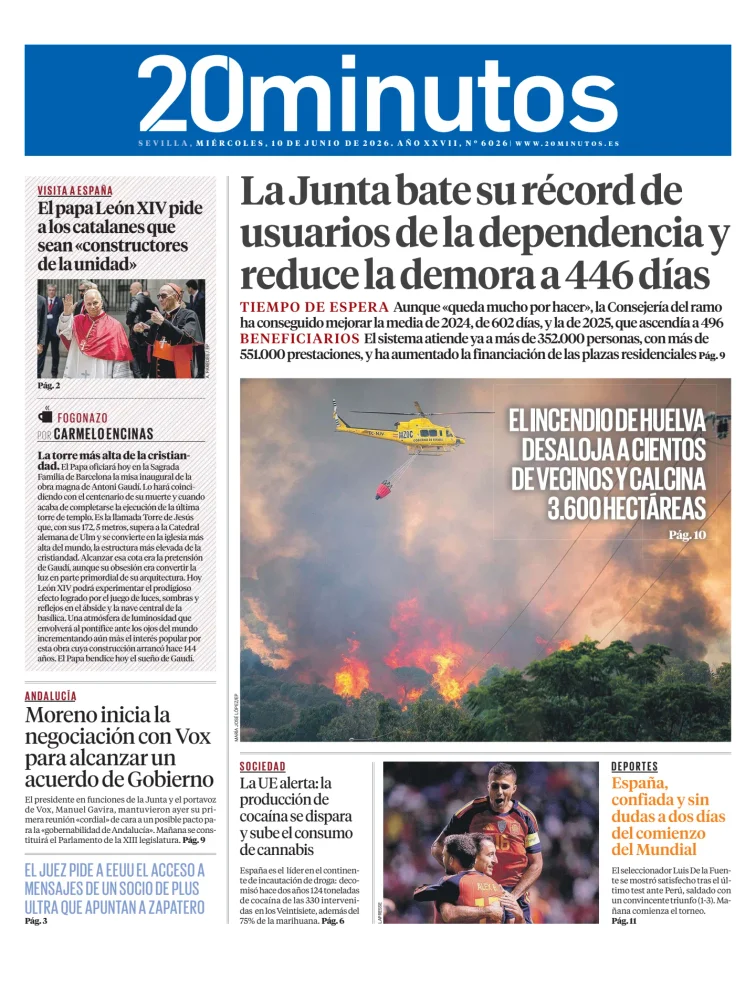 Portada de 20 Minutos Sevilla