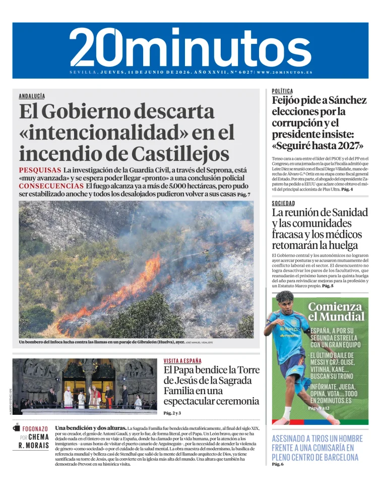 Portada de 20 Minutos Sevilla