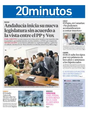 Portada de 20 Minutos Sevilla, 12 de junio de 2026