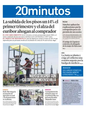 Portada de 20 Minutos Sevilla, 29 de mayo de 2026