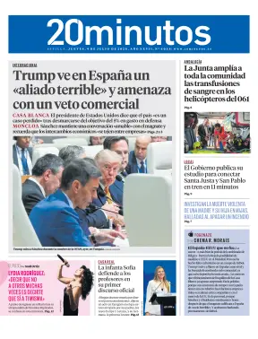 Portada de 20 Minutos Sevilla, 9 de julio de 2026