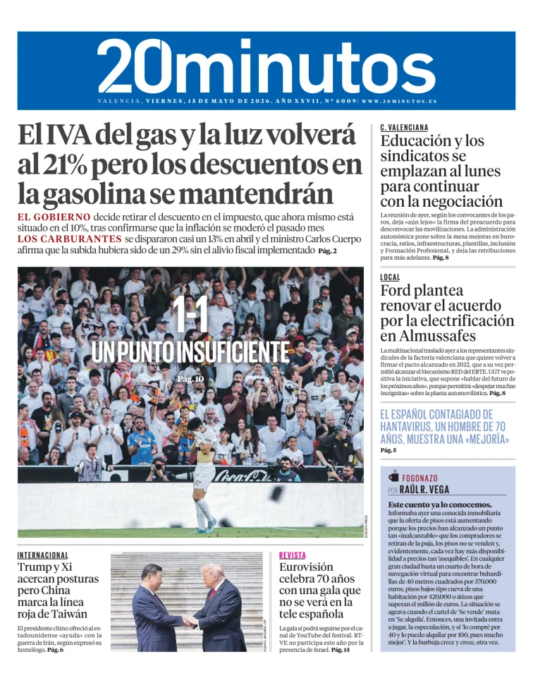 20 Minutos Valencia — 15/05