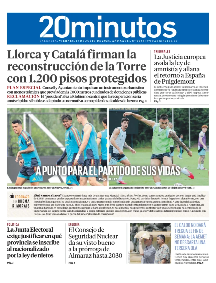 20 Minutos Valencia — 17/07