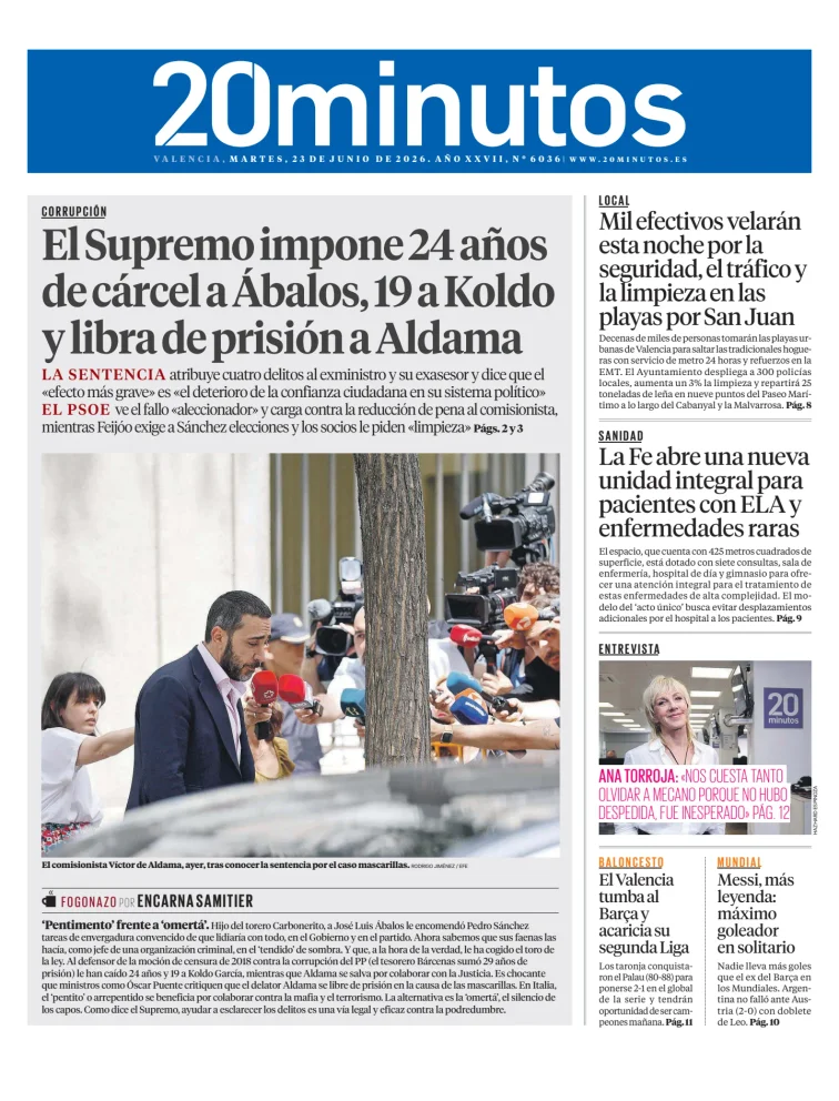20 Minutos Valencia — 23/06