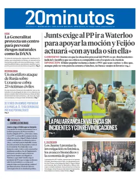 Portada de 20 Minutos Valencia, 3 de junio de 2026