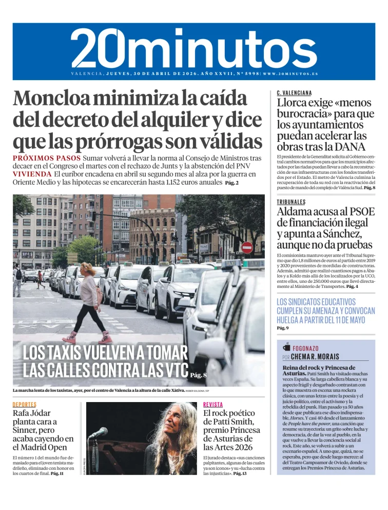 20 Minutos Valencia — 30/04