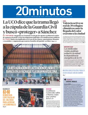 Portada de 20 Minutos Valencia, 4 de junio de 2026