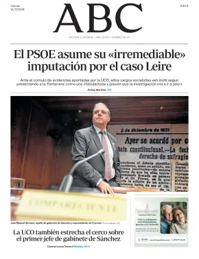 Portada de ABC, 10 de julio de 2026