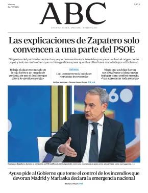 Portada de ABC, 24 de julio de 2026