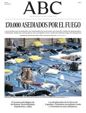 Portada de ABC, 28 de julio de 2026