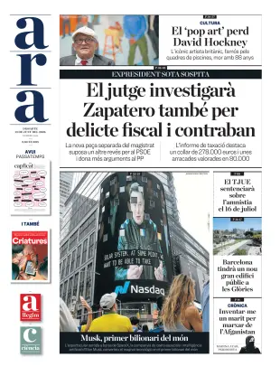 Portada de Ara, 13 de junio de 2026