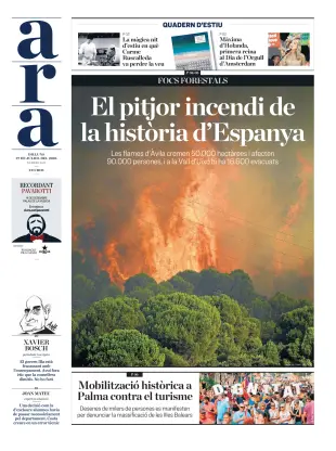 Portada de Ara, 27 de julio de 2026