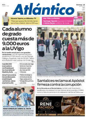 Portada de Atlántico, 26 de julio de 2026