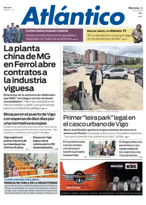 Portada de Atlántico, 3 de junio de 2026