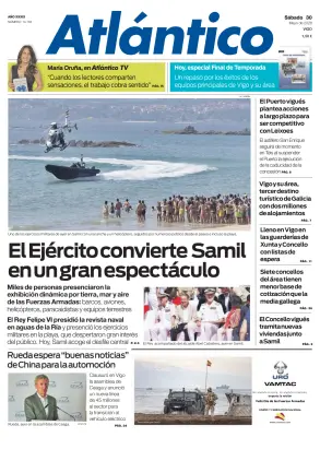 Portada de Atlántico, 30 de mayo de 2026