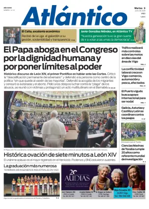 Portada de Atlántico, 9 de junio de 2026