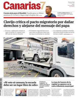 Portada de Canarias 7, 10 de junio de 2026