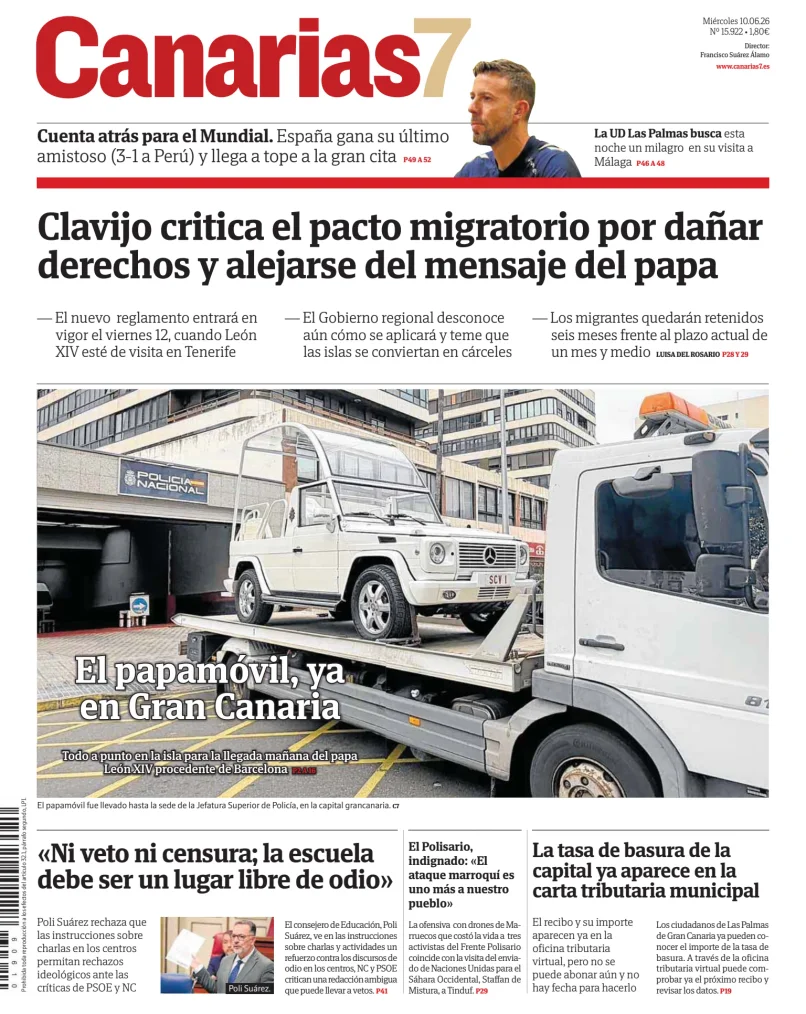 Portada de Canarias 7