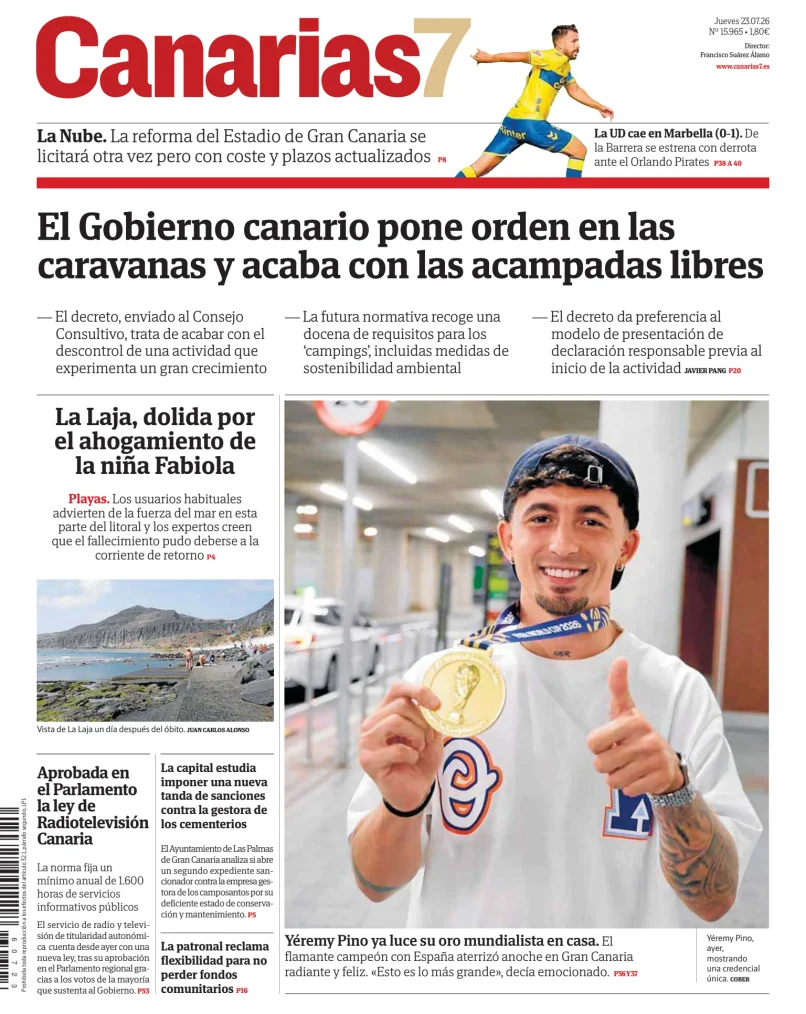 Portada de Canarias 7