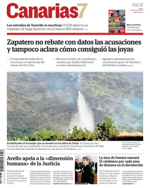 Portada de Canarias 7, 24 de julio de 2026