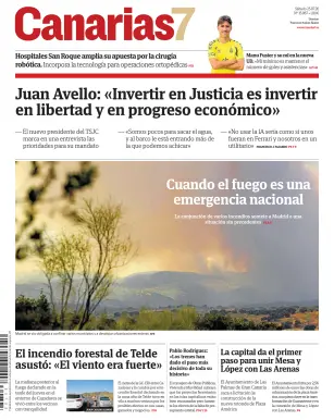 Portada de Canarias 7, 25 de julio de 2026