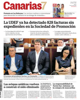 Portada de Canarias 7, 29 de mayo de 2026