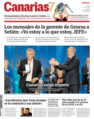 Portada de Canarias 7, 31 de mayo de 2026