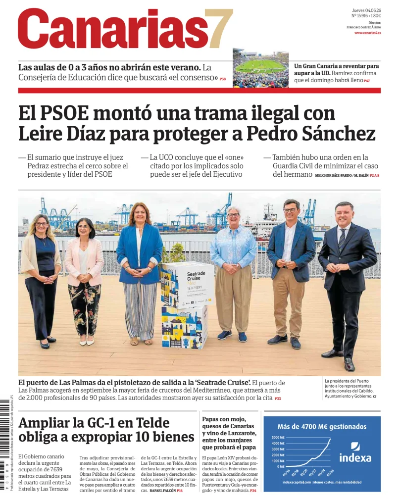 Portada de Canarias 7, 4 de junio de 2026