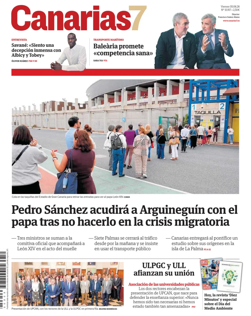 Portada de Canarias 7