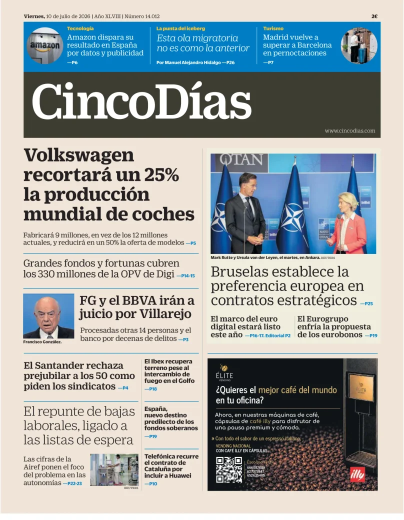Portada de Cinco Días