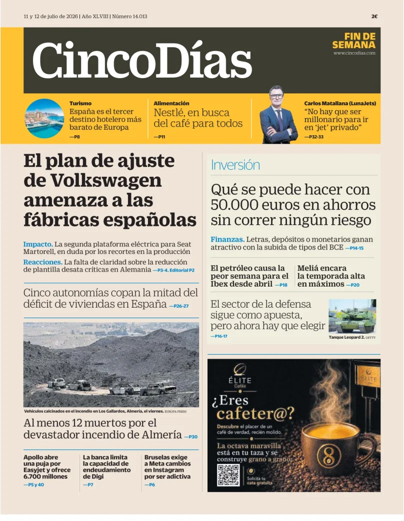 Portada de Cinco Días