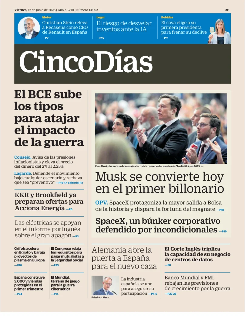 Portada de Cinco Días