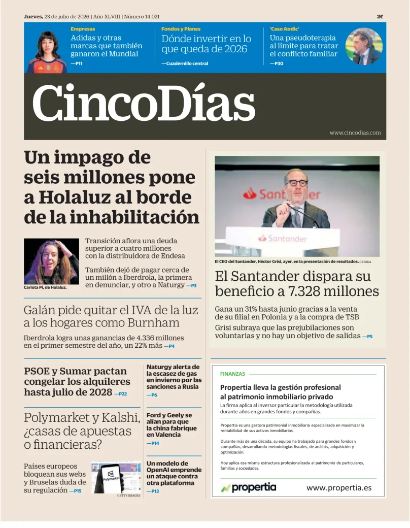 Cinco Días — 23/07